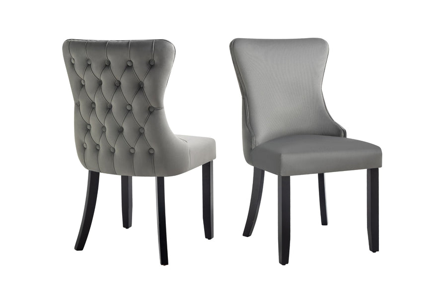 Paris Velvet Dining Chair Set of 2 – Dark Grey