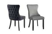 Paris Velvet Dining Chair Set of 2 – Dark Grey