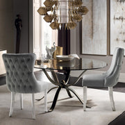 Paris Velvet Dining Chair Set of 2 – Dark Grey