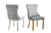 Paris Velvet Dining Chair Set of 2 – Dark Grey