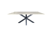 Miles Metal Dining Table – Black & White