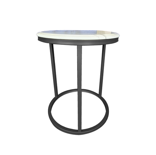 Kelly Metal Dining Table – Black & White