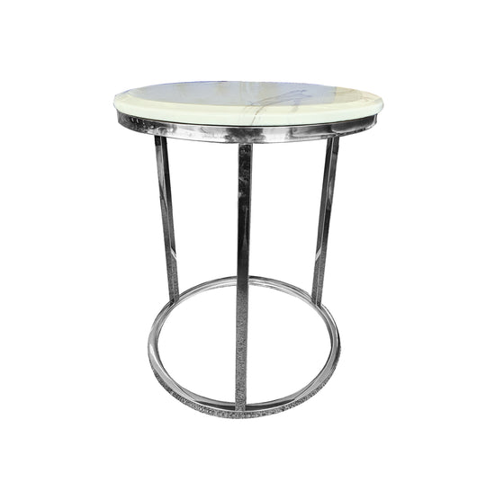 Kelly Metal Dining Table – White
