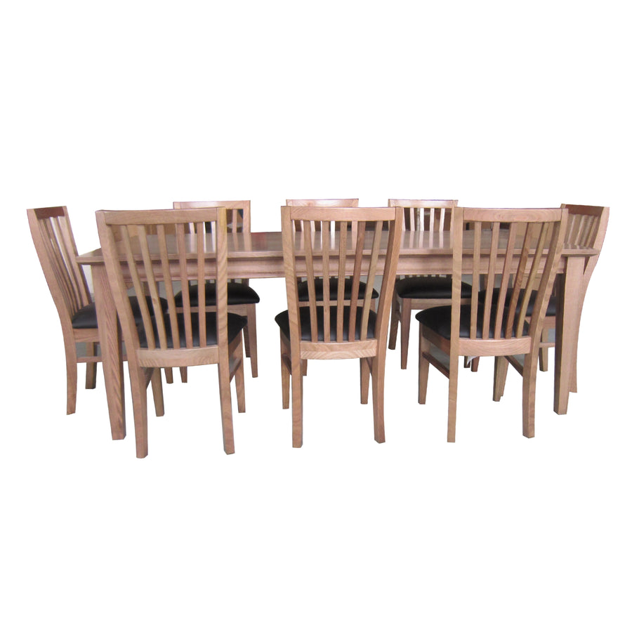 Fairmont PU Leather Dining Set – Black