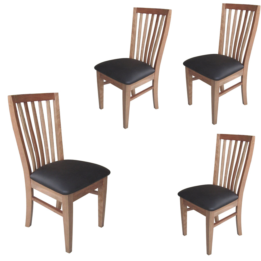 Fairmont PU Leather Dining Chair Set of 4 – Black