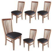 Fairmont PU Leather Dining Chair Set of 6 – Black