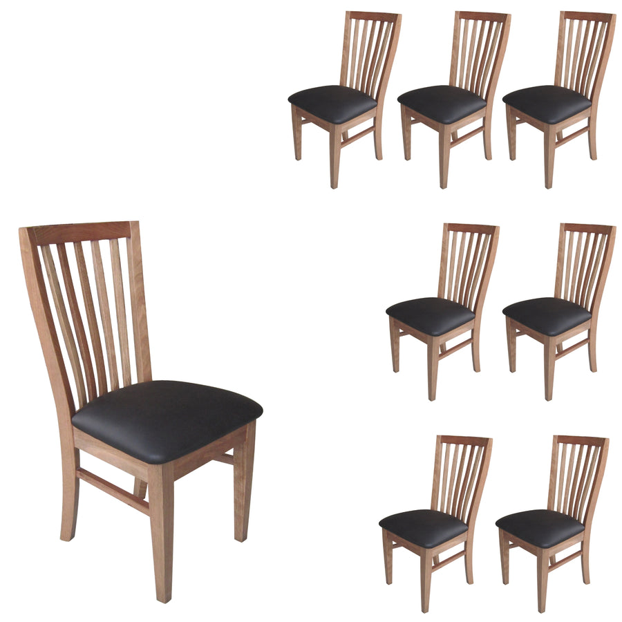 Fairmont PU Leather Dining Chair Set of 8 – Black