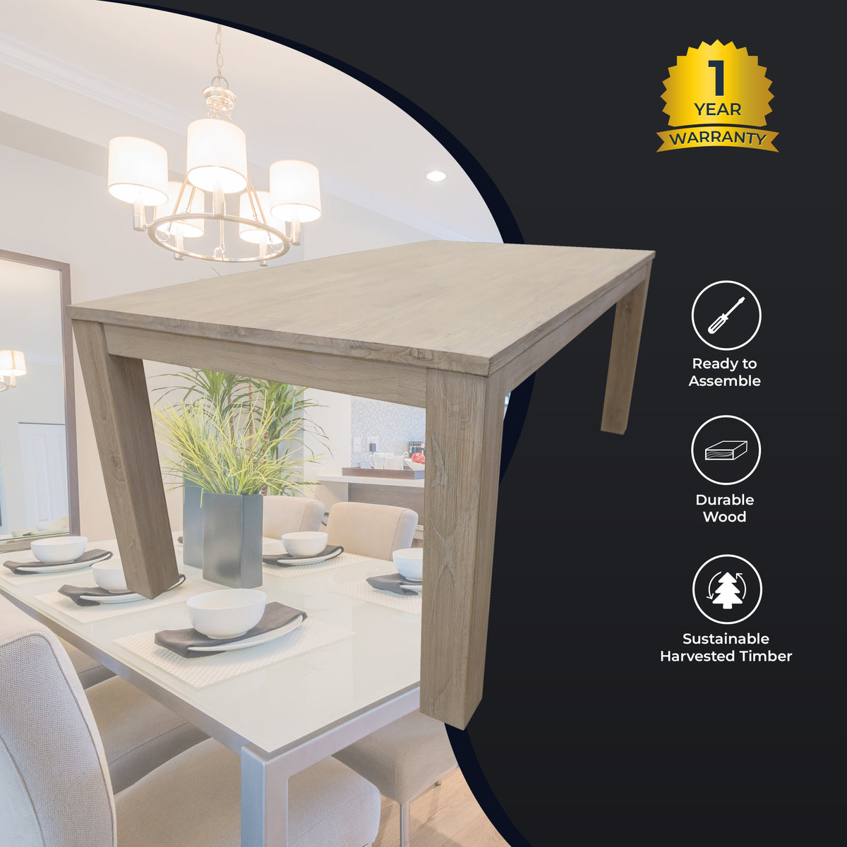 Foxglove Dining Table – White