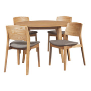 Emilio Fabric Dining Set – Light Grey