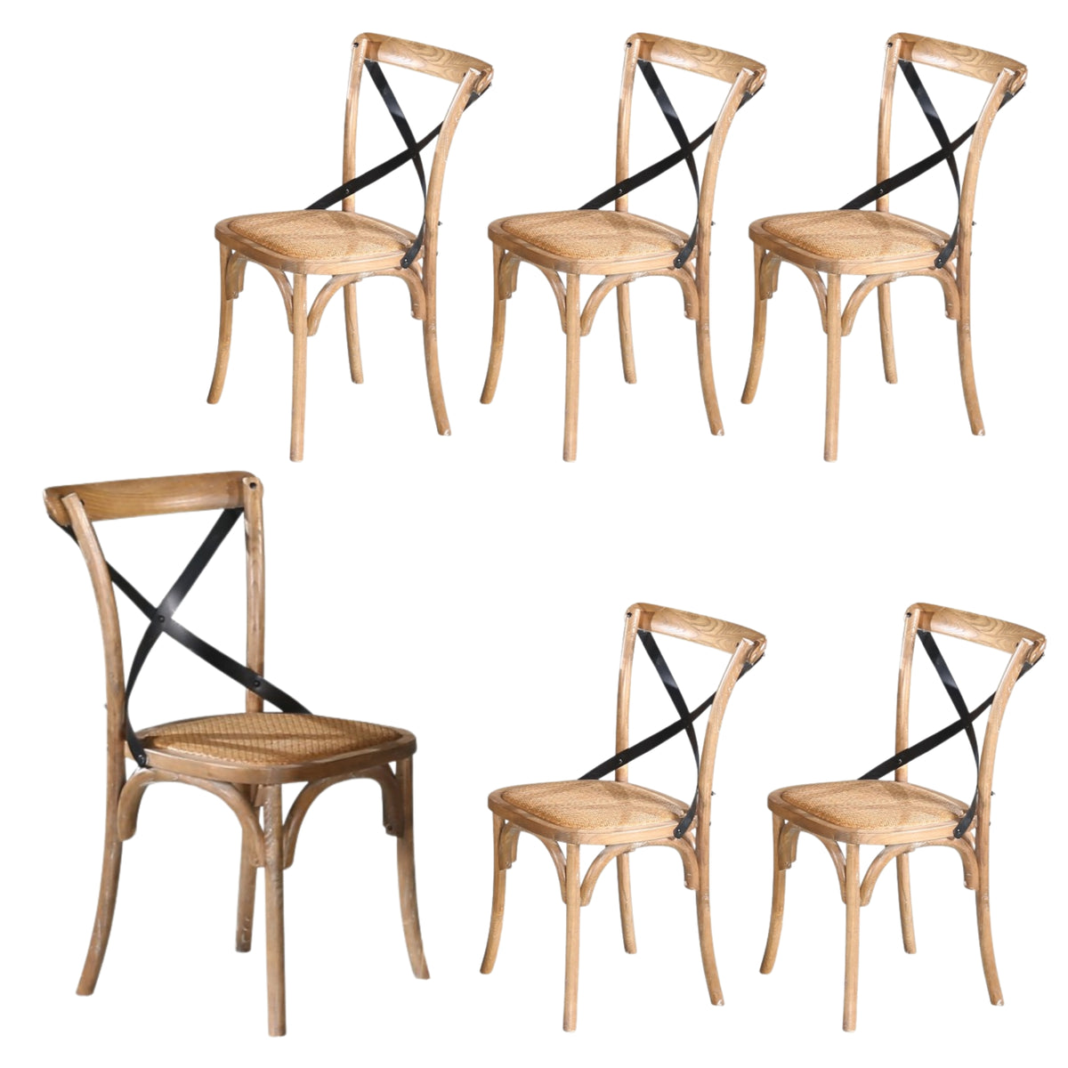 Woodland Dining Chair Set of 6 – Natural
