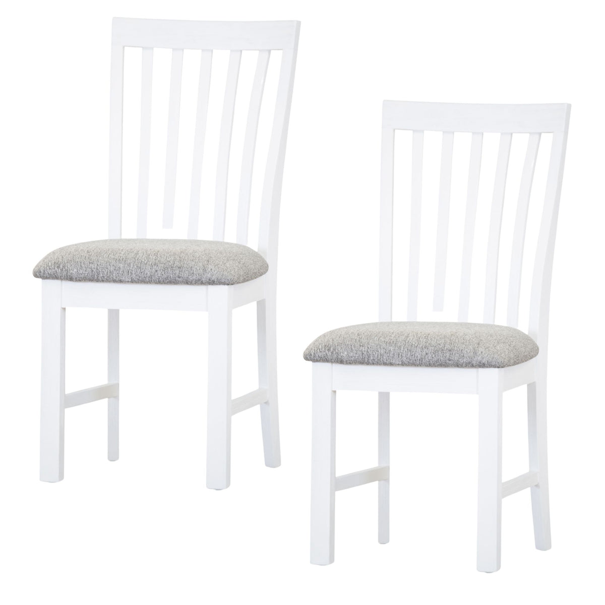 Laelia Fabric Dining Chair Set of 2 – White