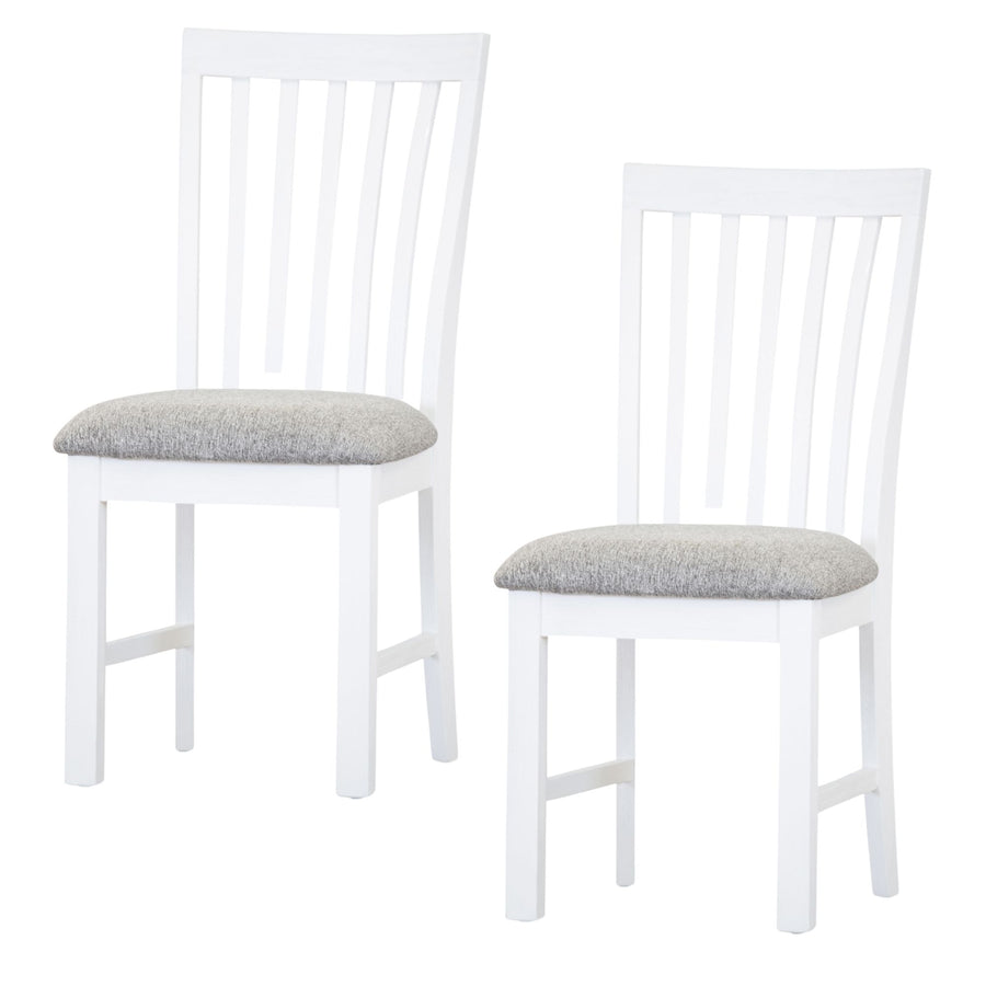 Laelia Fabric Dining Chair Set of 2 – White
