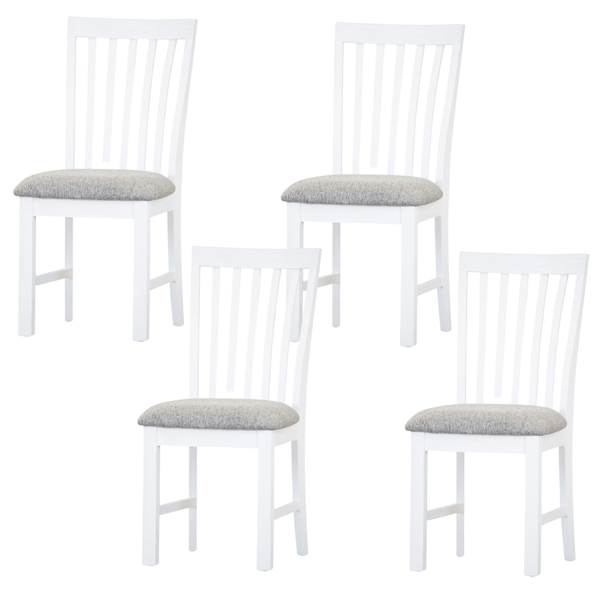 Laelia Fabric Dining Chair Set of 4 – White