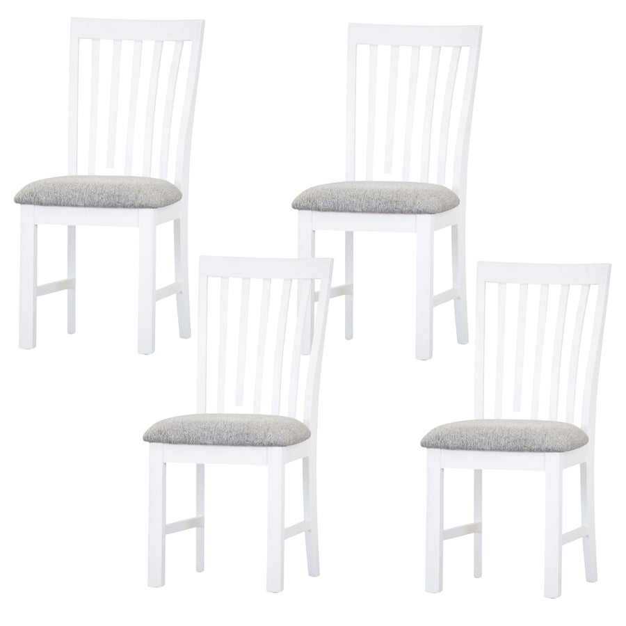 Laelia Fabric Dining Chair Set of 4 – White