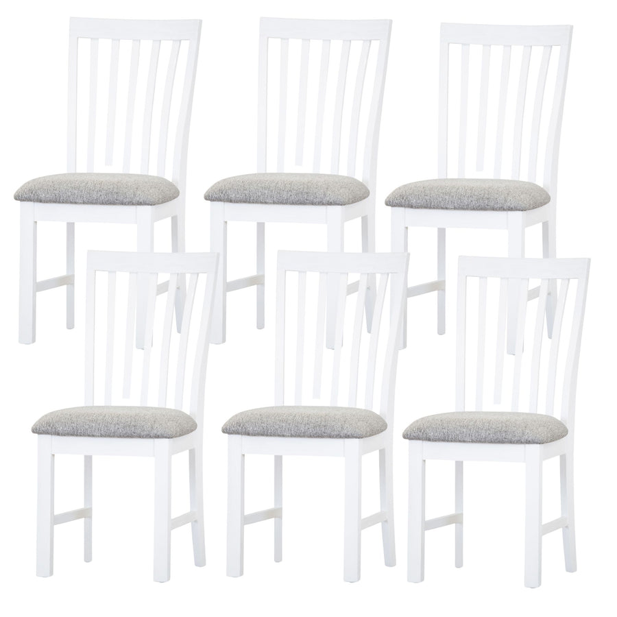 Laelia Fabric Dining Chair Set of 6 – White