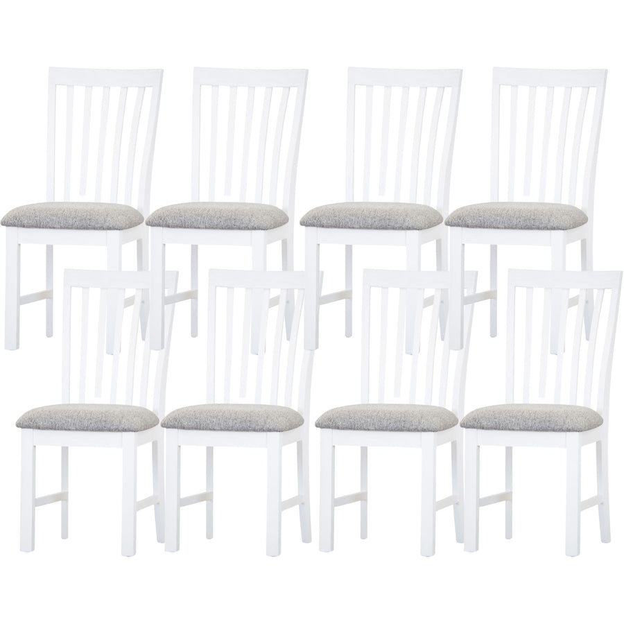 Laelia Fabric Dining Chair Set of 8 – White