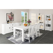 Laelia Fabric Dining Set – White