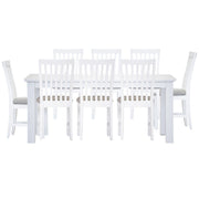 Laelia Fabric Dining Set – White
