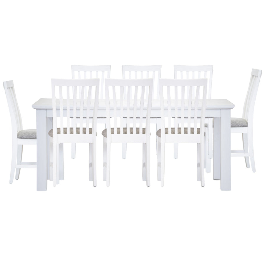 Laelia Fabric Dining Set – White