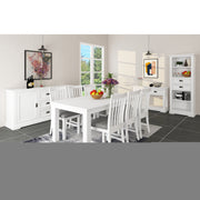 Laelia Fabric Dining Set – White