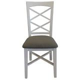 Daisy Dining Chair Set of 2 Solid Acacia Timber Wood Hampton Furniture - White