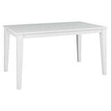 Daisy Dining Table 150cm Solid Acacia Timber Wood Hampton Furniture - White