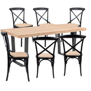 Petunia Rattan Dining Set – Natural