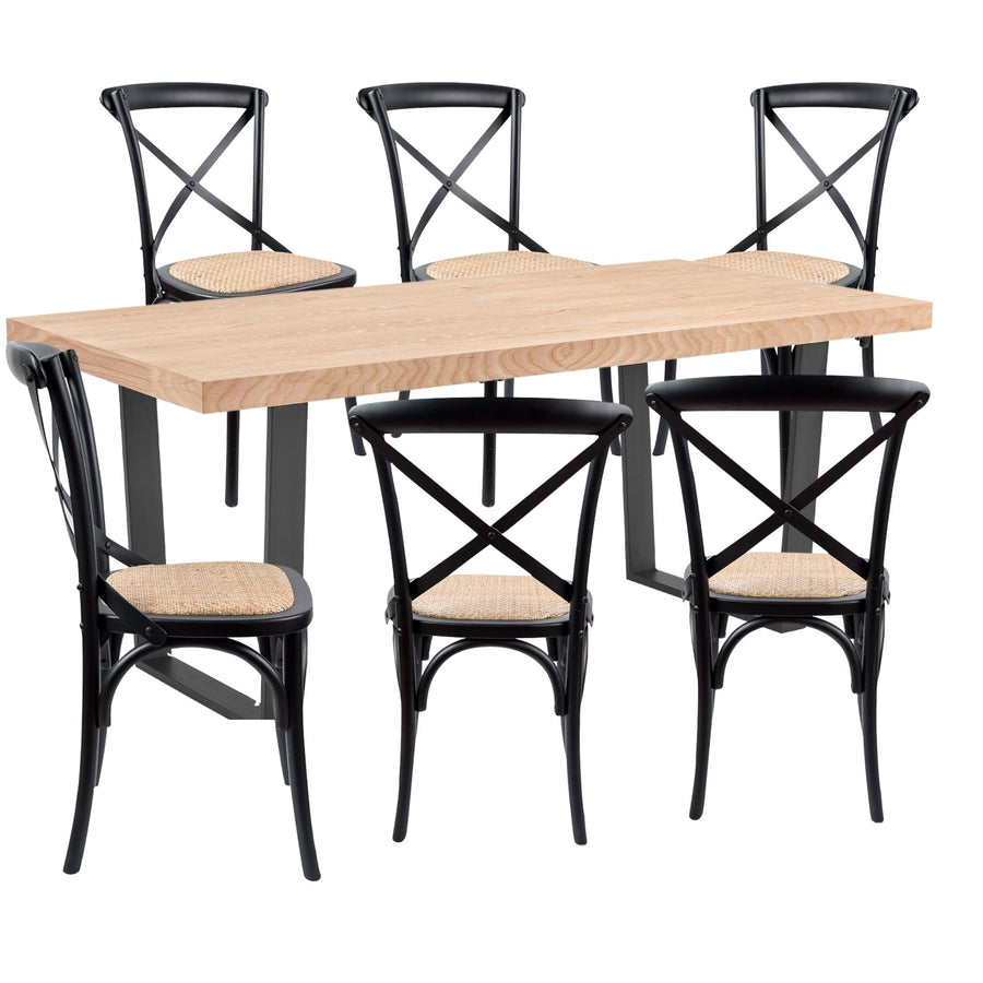 Petunia Rattan Dining Set – Natural