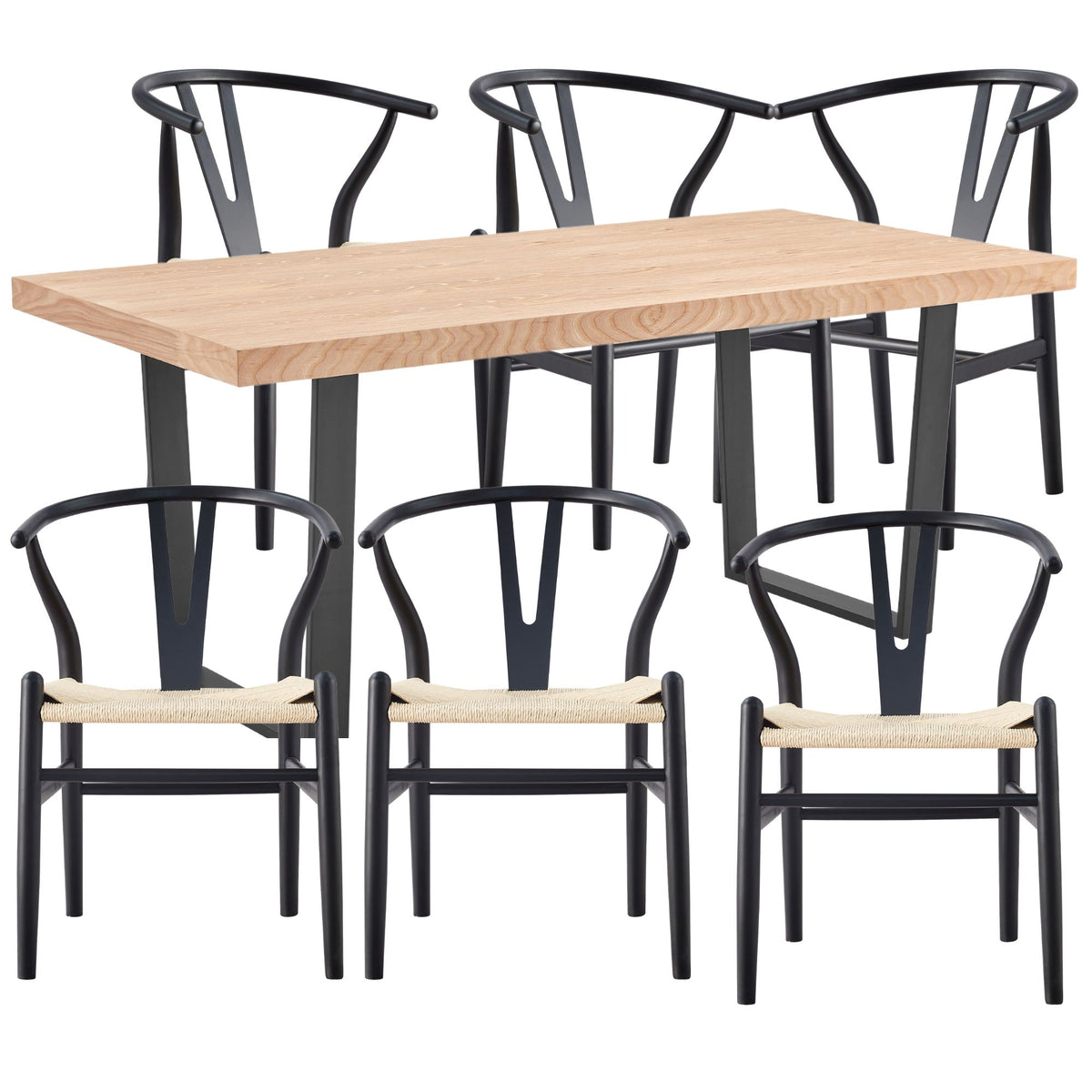 Petunia Metal Dining Set – Natural