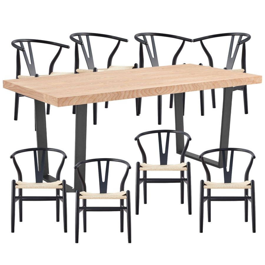 Petunia Metal Dining Set – Natural