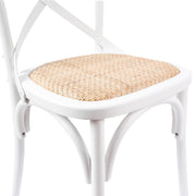 Aster Rattan Dining Chair Set of 2 – White