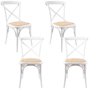Aster Rattan Dining Chair Set of 4 – White