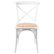 Aster Rattan Dining Chair Set of 6 – White