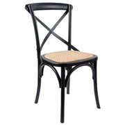 Aster Rattan Dining Chair Set of 2 – Black
