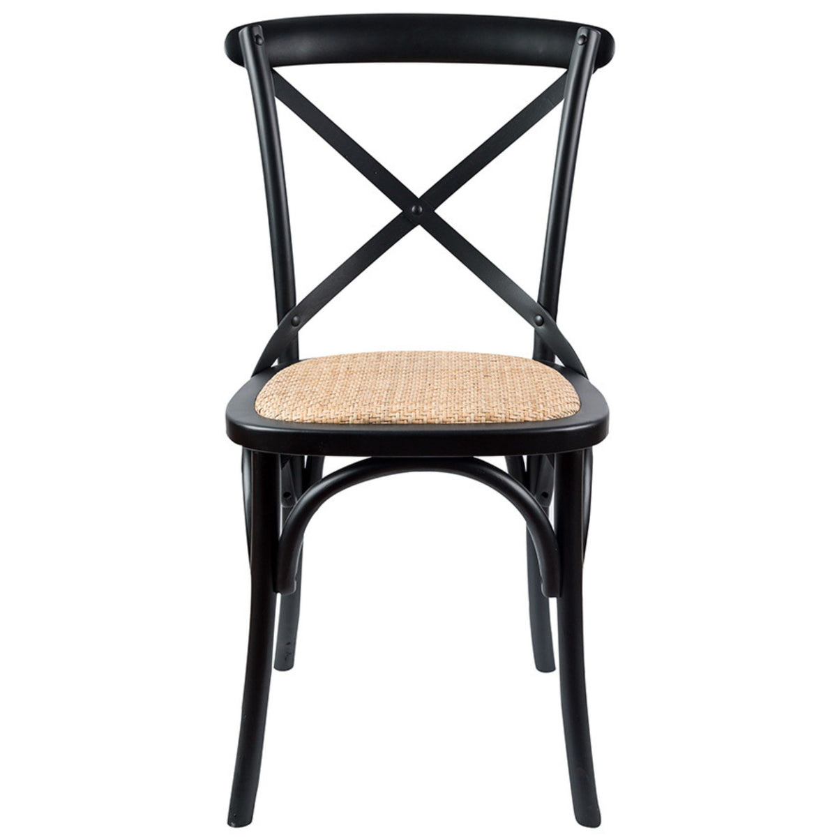 Aster Rattan Dining Chair Set of 2 – Black