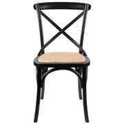 Aster Rattan Dining Chair Set of 2 – Black
