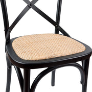 Aster Rattan Dining Chair Set of 2 – Black
