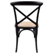 Aster Rattan Dining Chair Set of 4 – Black