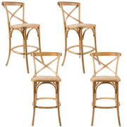 Crossback Rattan Bar Stool