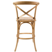 Crossback Rattan Bar Stool