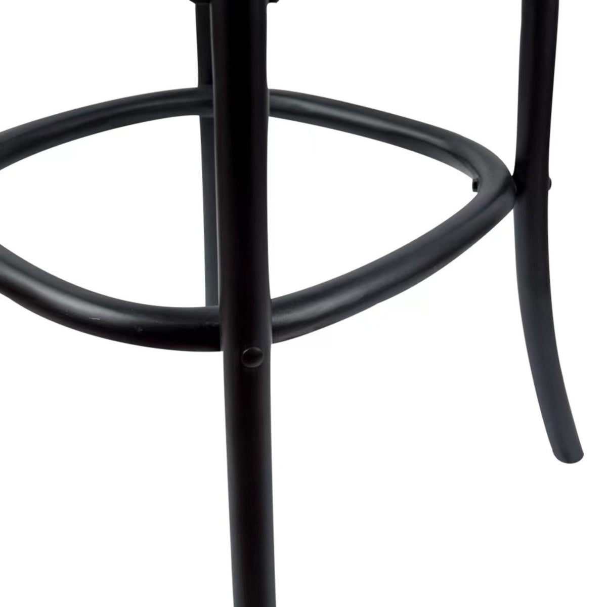 Crossback Rattan Bar Stool – Black
