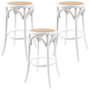 Edwin Rattan Bar Stool – White