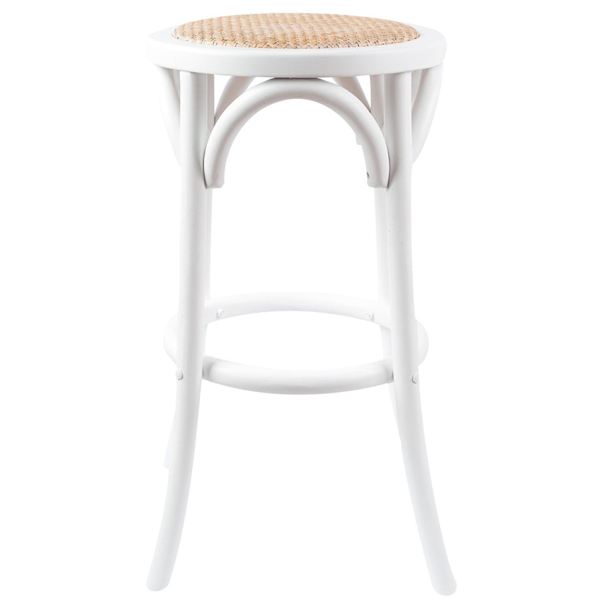 Emerson Rattan Bar Stool – White
