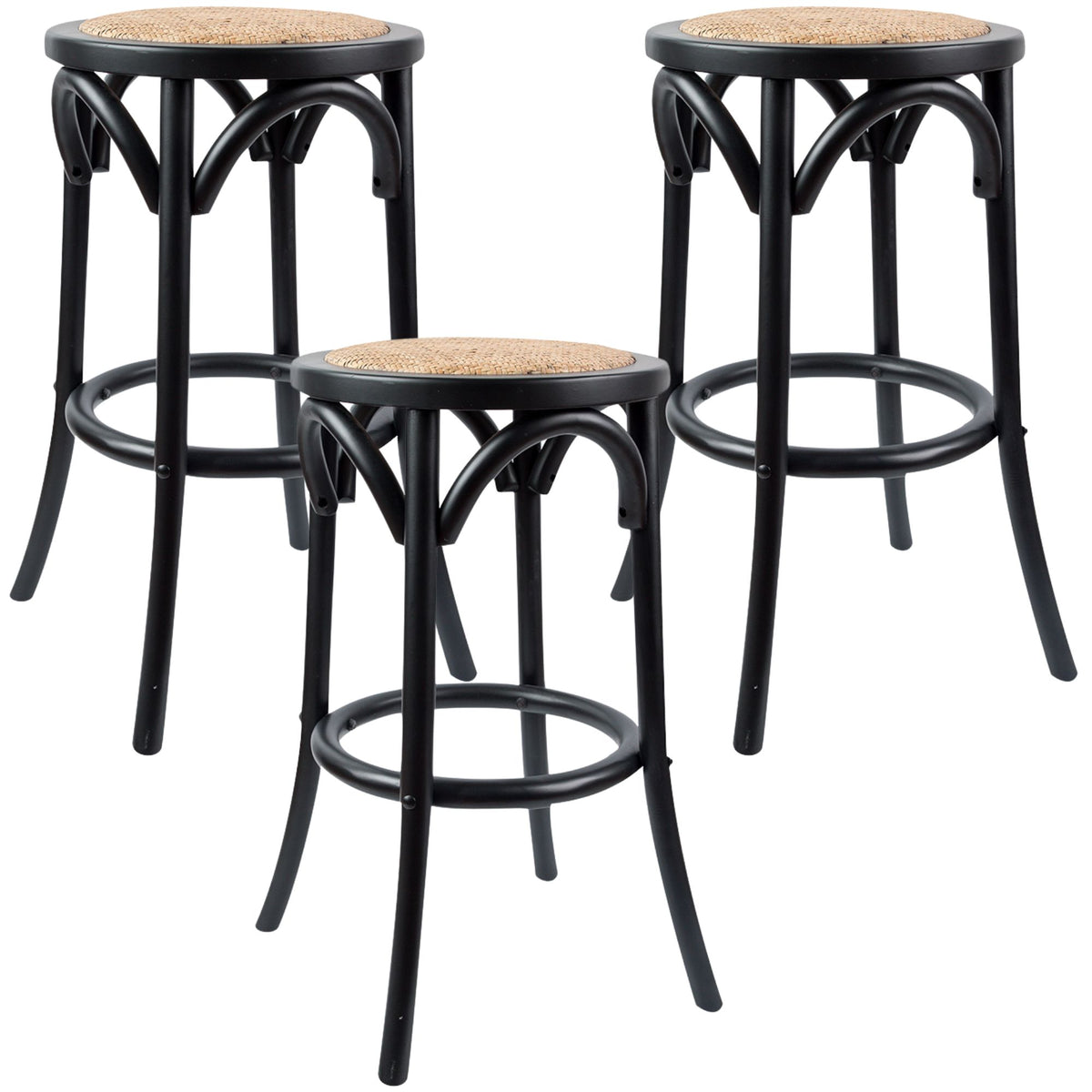 Enzo Rattan Bar Stool – Black
