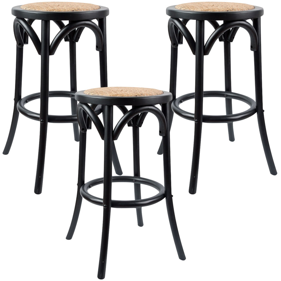 Enzo Rattan Bar Stool – Black