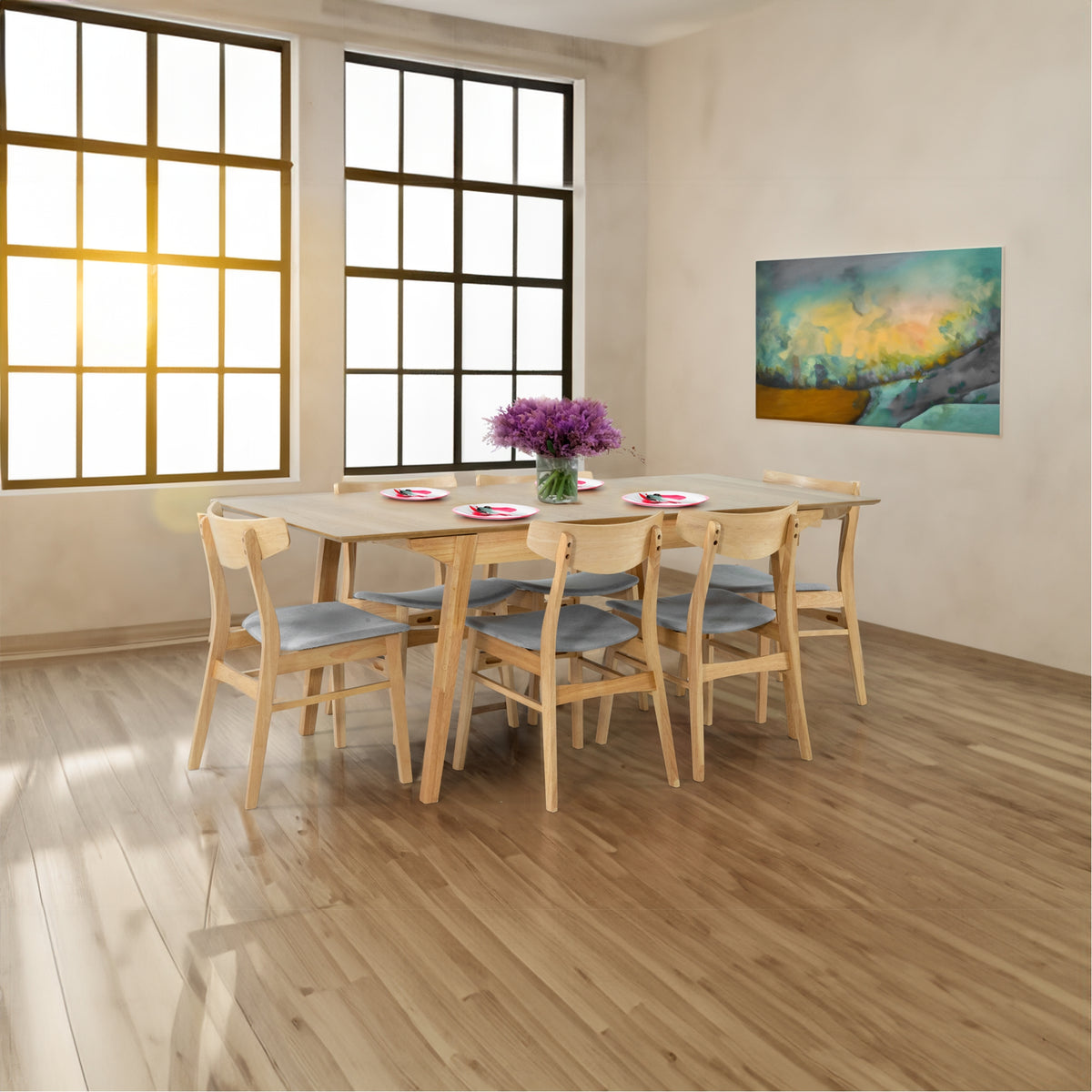 Cusco Fabric Dining Chair Set of 8 – Natural