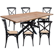 Lantana Rattan Dining Set – Black