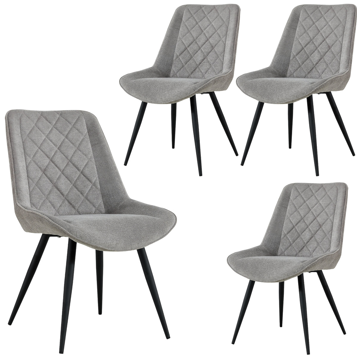 Helenium Fabric Dining Chair Set of 4