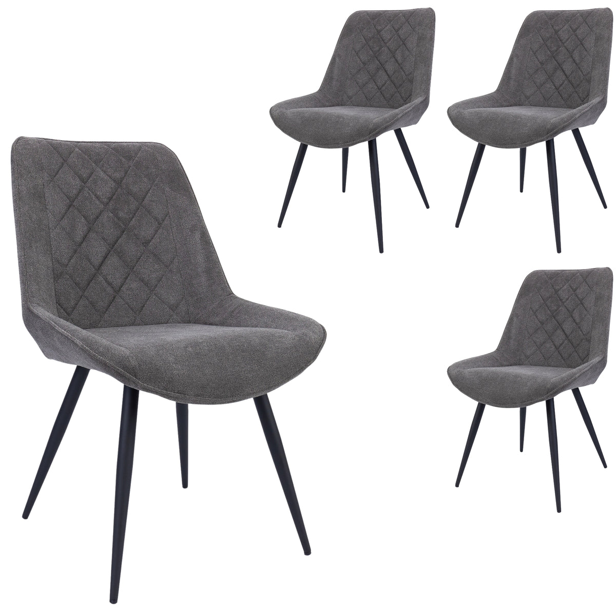 Helenium Fabric Dining Chair Set of 4