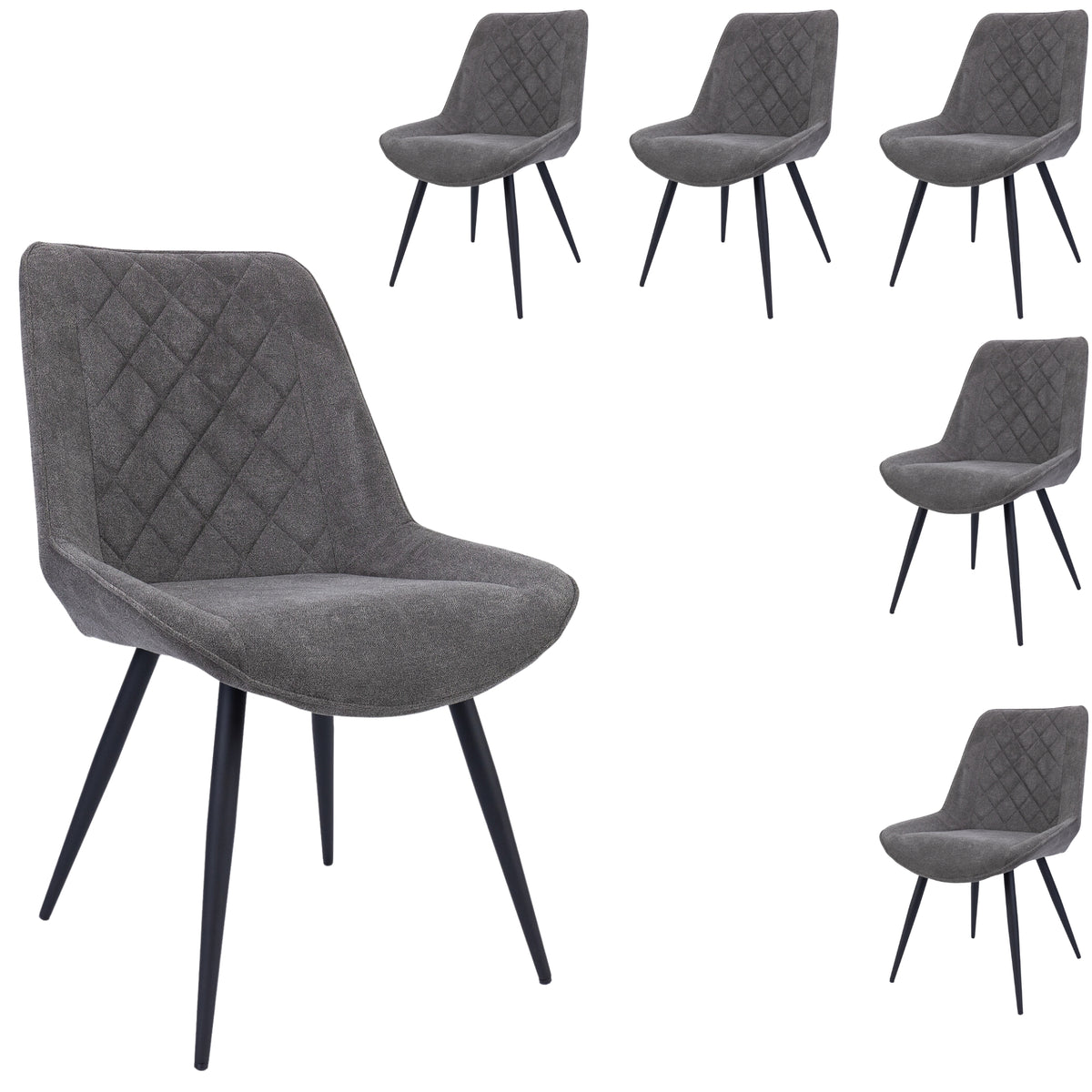 Helenium Fabric Dining Chair Set of 6